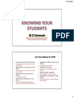 Knowing Your Students: M Z Kamsah