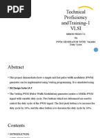 Technical Proficiency Andtraining-1 Vlsi: Minor Project-1 On PWM Generator With Variable Duty Cycle