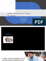 Nature and History of Clinical Psychology