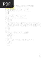 Bba-Fundamentals of Business Mathematics Questions