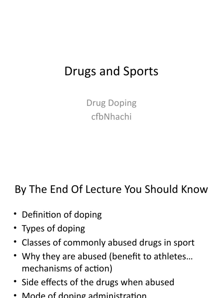 Drugs and Sports Drug Doping Cfbnhachi PDF Doping In Sport
