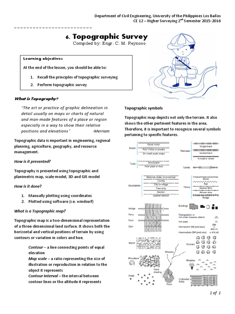 Topographic Survey Objectives and Methods | PDF | Teaching Methods ...