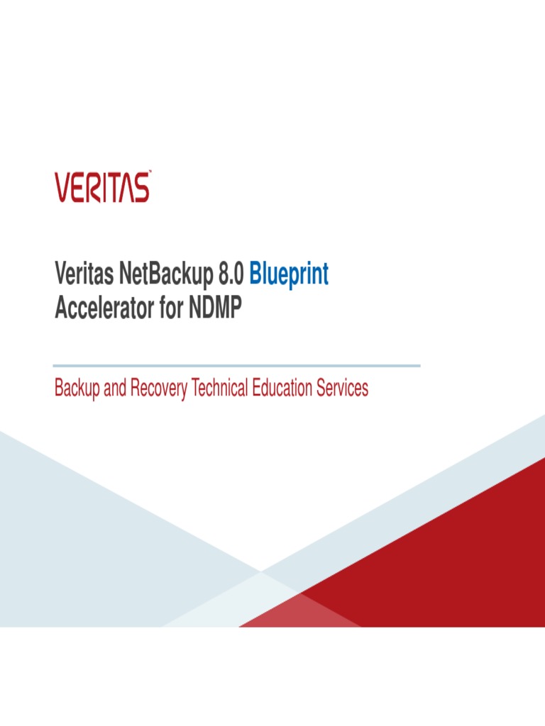 Veritas Netbackup 8.0 Blueprint Accelerator For NDMP | PDF | Backup ...