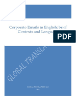 Corporate Emails - Contexts and Language