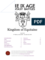 Kingdom of Equitaine: Army Book 2 Edition, Version 2020 - December 26, 2019