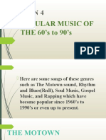 POPULAR MUSIC OF THE 60's To 90's