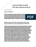 Pertanyaan Dan Jawaban Terkait HIV Dan COVID