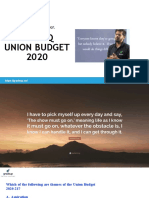 50 MCQ Union Budget 2020