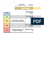 Student class schedule