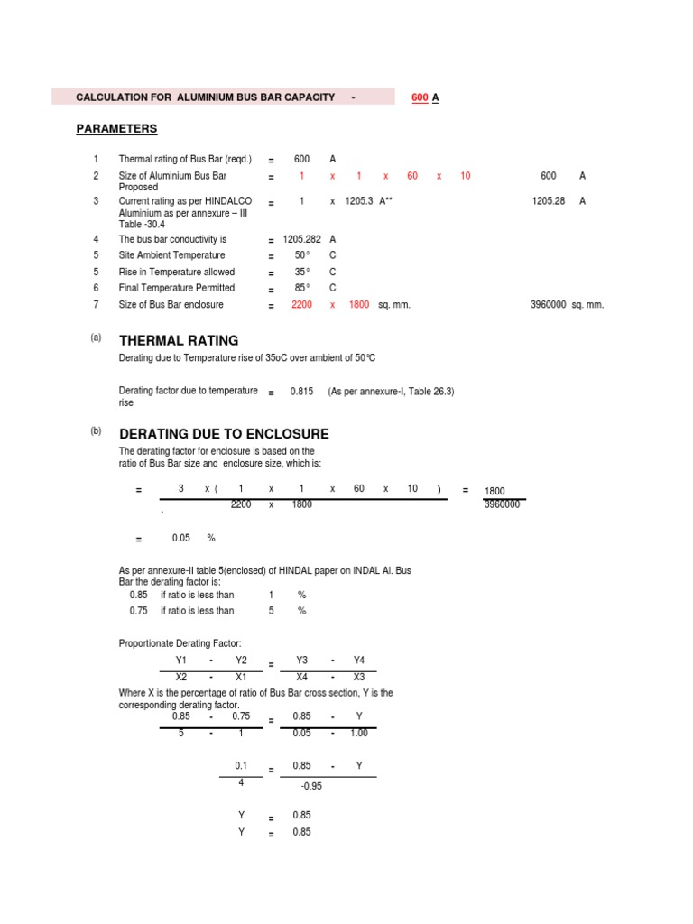 Aluminium Bus Bar Capacity Calculation | PDF | Heat Transfer ...