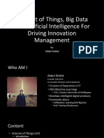 Internet of Things, Big Data and Artificial Intelligence For Driving Innovation Management