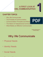 A First Look at Interpersonal Communication