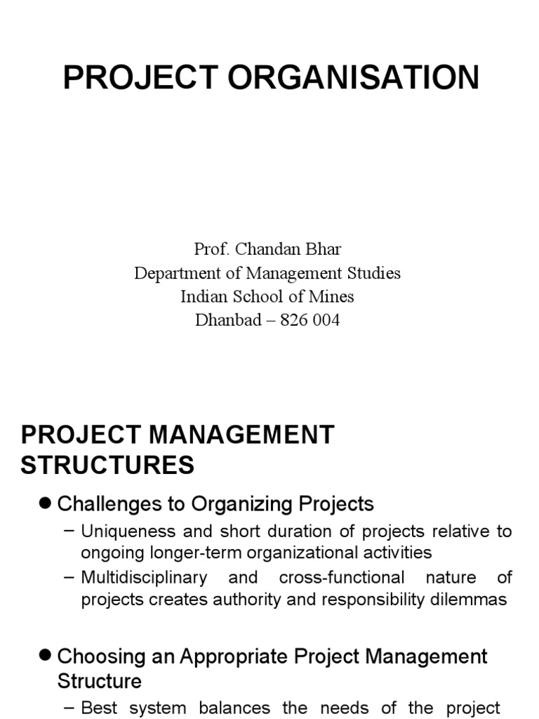 Project Management Structures Explained | PDF | Organizational ...