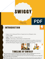 Swiggy: Presented By: Hiral Jain M.Sc. Final Rmda