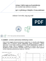 Osnove Proračuna I Djelovanja Na Konstrukcije Vježbe: Pretvorba Opt. Iz Plošnog U Linijsko I Koncentrirano