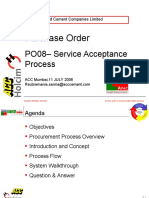 Purchase Order: PO08 - Service Acceptance Process