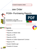Purchase Order: PO09 - Purchasing Reports
