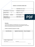 Annexure-V-Cover Page For Academic Tasks