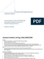 Sosialisasi: SNI ISO/IEC 15408 Kriteria Evaluasi Keamanan Teknologi Informasi Common Criteria