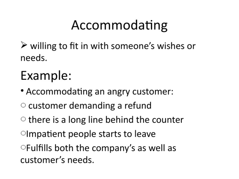 Accommodating | PDF