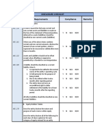 Disclosure Checklist Standar D Requirements Compliance Remarks