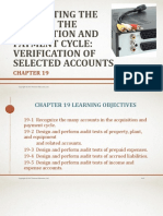 Completing The Tests in The Acquisition and Payment Cycle: Verification of Selected Accounts