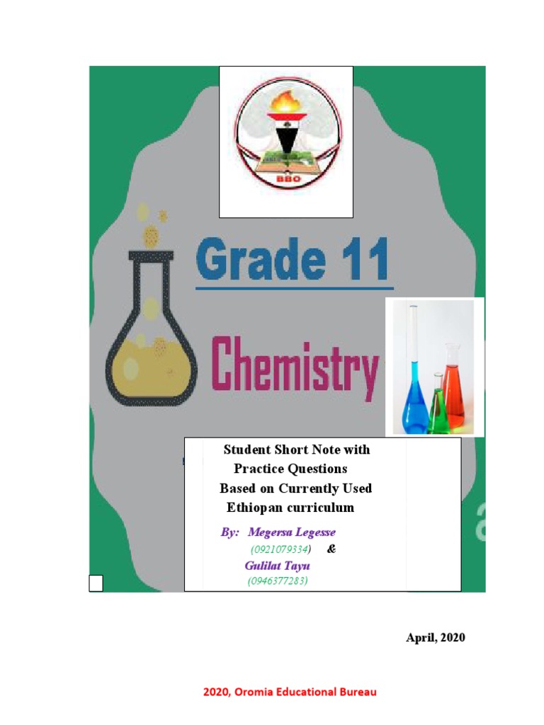 Grade 11 Chemistry Notes & Questions | PDF | Reaction Rate | Chemical ...