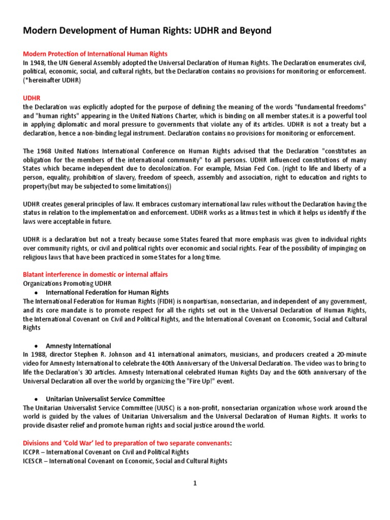 Evolution of Human Rights: UDHR Insights | PDF | Libertarian Theory ...