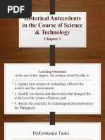 Historical Antecedents in The Course of Science & Technology