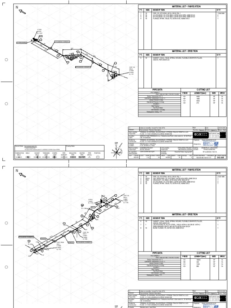 Piping Isometric Design Document | PDF | Pipe (Fluid Conveyance) | Gas ...