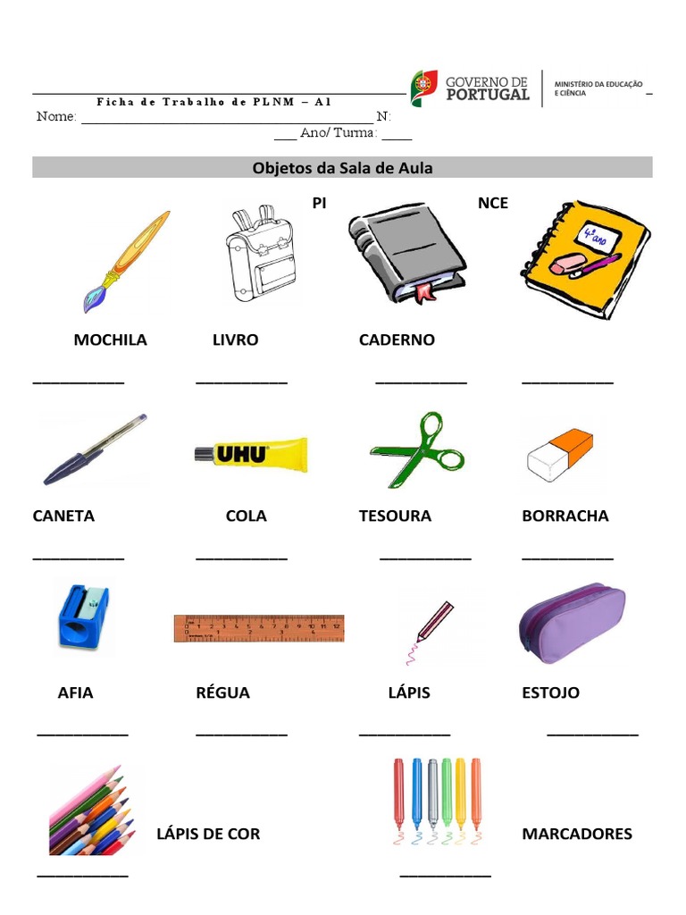 Dokumen - Tips - Ficha de Trabalho de PLNM | PDF | Materiais de arte ...