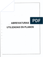 Abreviaturas Utilizadas en Los Planos