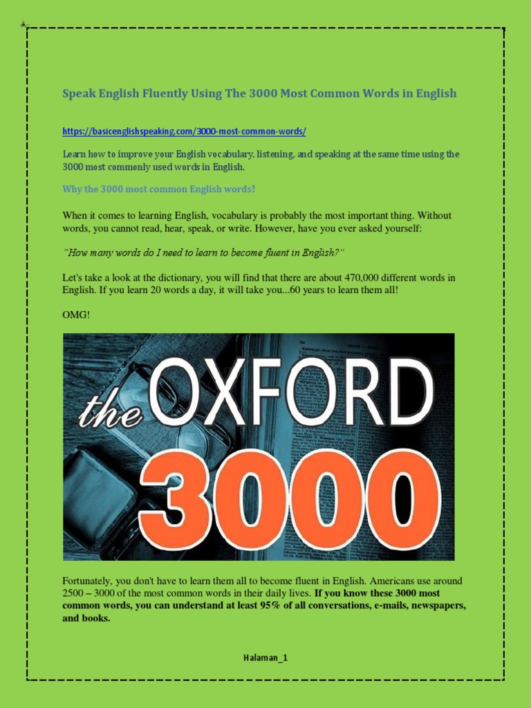 Master 3000 Essential English Words | PDF | Fluency | Vocabulary