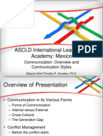 Tim - Lecture Overview and Communication Styles