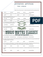 Quantitative Aptitude: Topic - Average Level-1