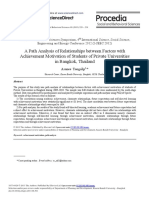 A Path Analysis of Relationships Between Factors With Achievement Motivation of Students of Private Universities in Bangkok, Thailand