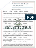 Quantitative Aptitude: Topic-Time and Work Level-2