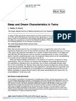 Sleep and Dream Characteristics in Twins: Short Note