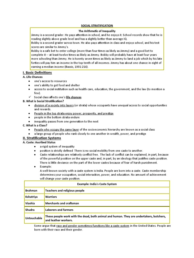 Social Stratification | PDF | Social Stratification | Caste