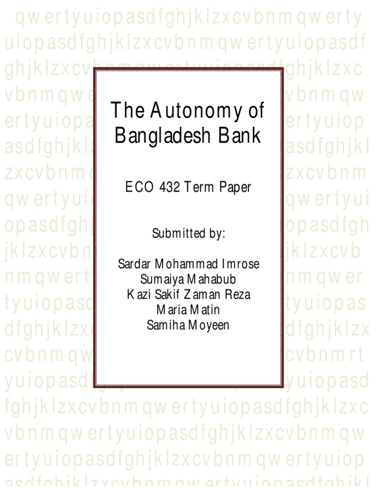 Bangladesh Bank Autonomy Analysis | PDF | Central Banks | Monetary Policy