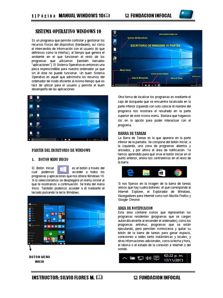 Manual de Windows 10: Guía Completa | PDF | Archivo de computadora ...
