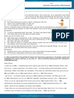 Articles Interactive Worksheet