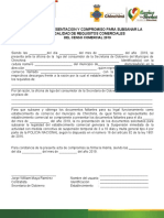 Acta presentación compromiso subsanar requisitos comerciales censo 2019