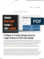 5 Easy Steps To Create Simple & Secure PHP Login Script