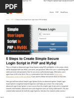 5 Easy Steps To Create Simple & Secure PHP Login Script