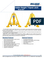 12 Ton Variable Height Tripod Jack Business Jets: Model 8857