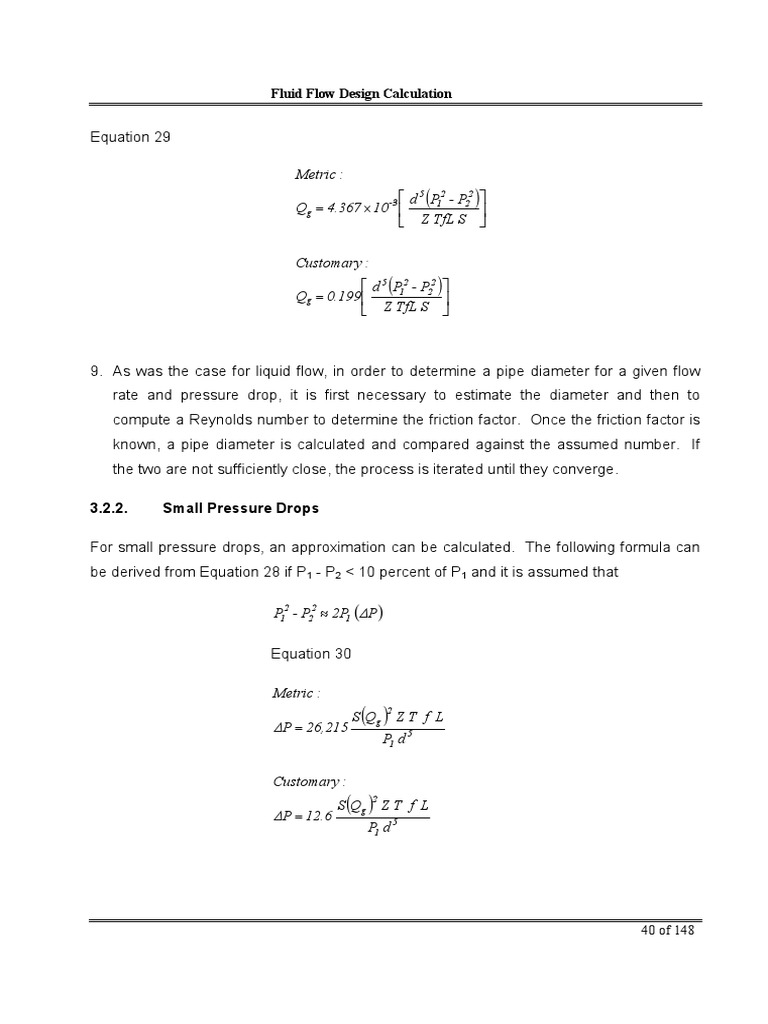 Fluid Flow Equations Guide | PDF | Fluid Dynamics | Reynolds Number