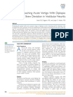 Approaching Acute Vertigo With Diplopia A Rare Skew Deviation in Vestibular Neuritis PDF