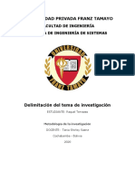 Delimitación y Desglose Del Tema de Investigación