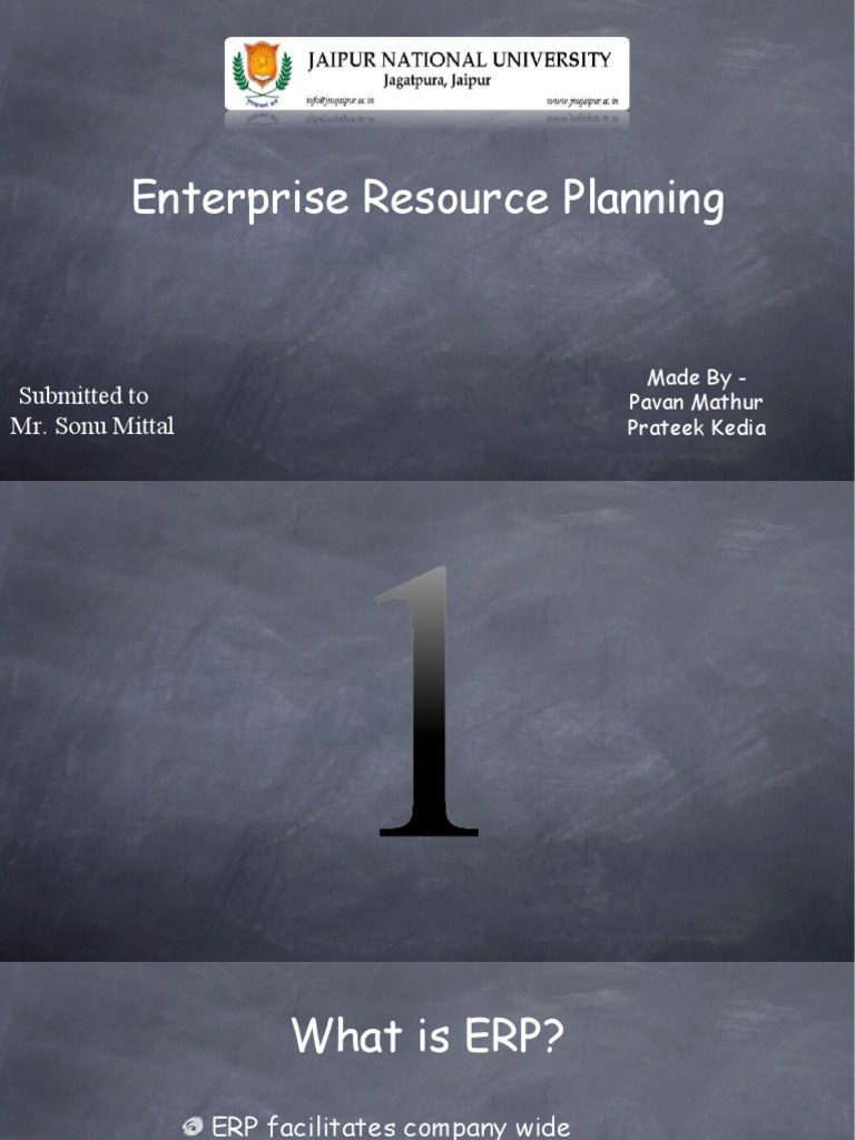 Understanding Enterprise Resource Planning (ERP) | PDF | Enterprise ...